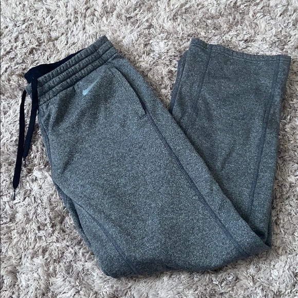 Nike Pants - nike heather grey dry fit loose bottom sweatpants